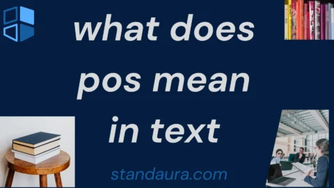 what does pos mean in text