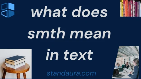 what does smth mean in text